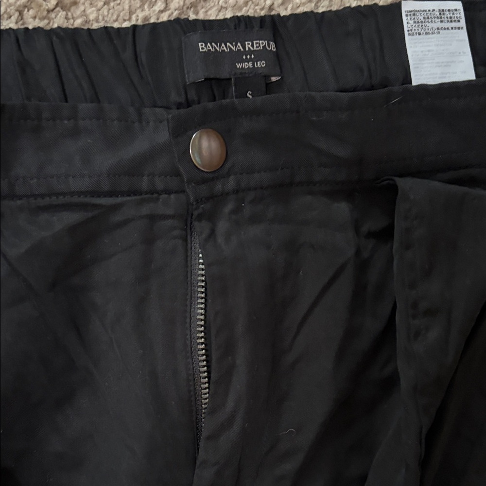 Banana Republic Charcoal Wide Leg Trousers